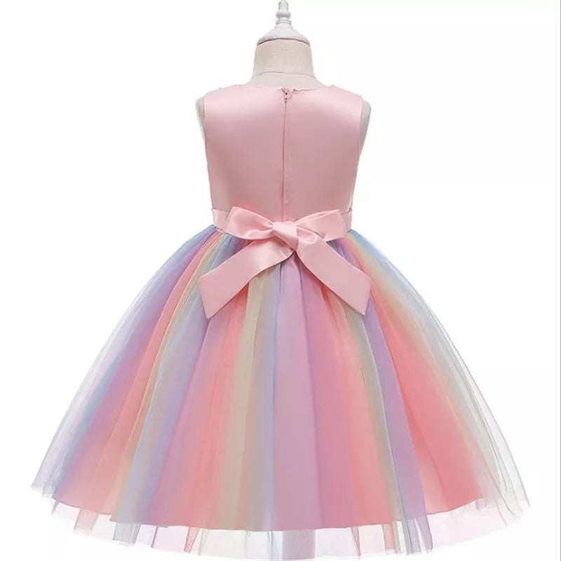 Kids Rainbow party dress
