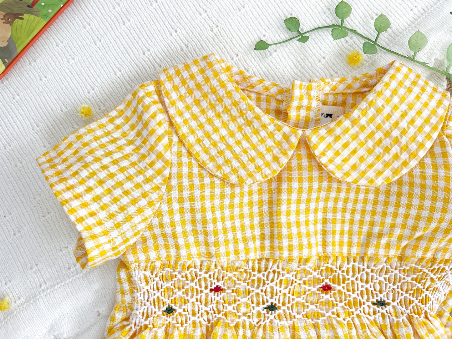 Unisex baby Cotton Smocked Romper