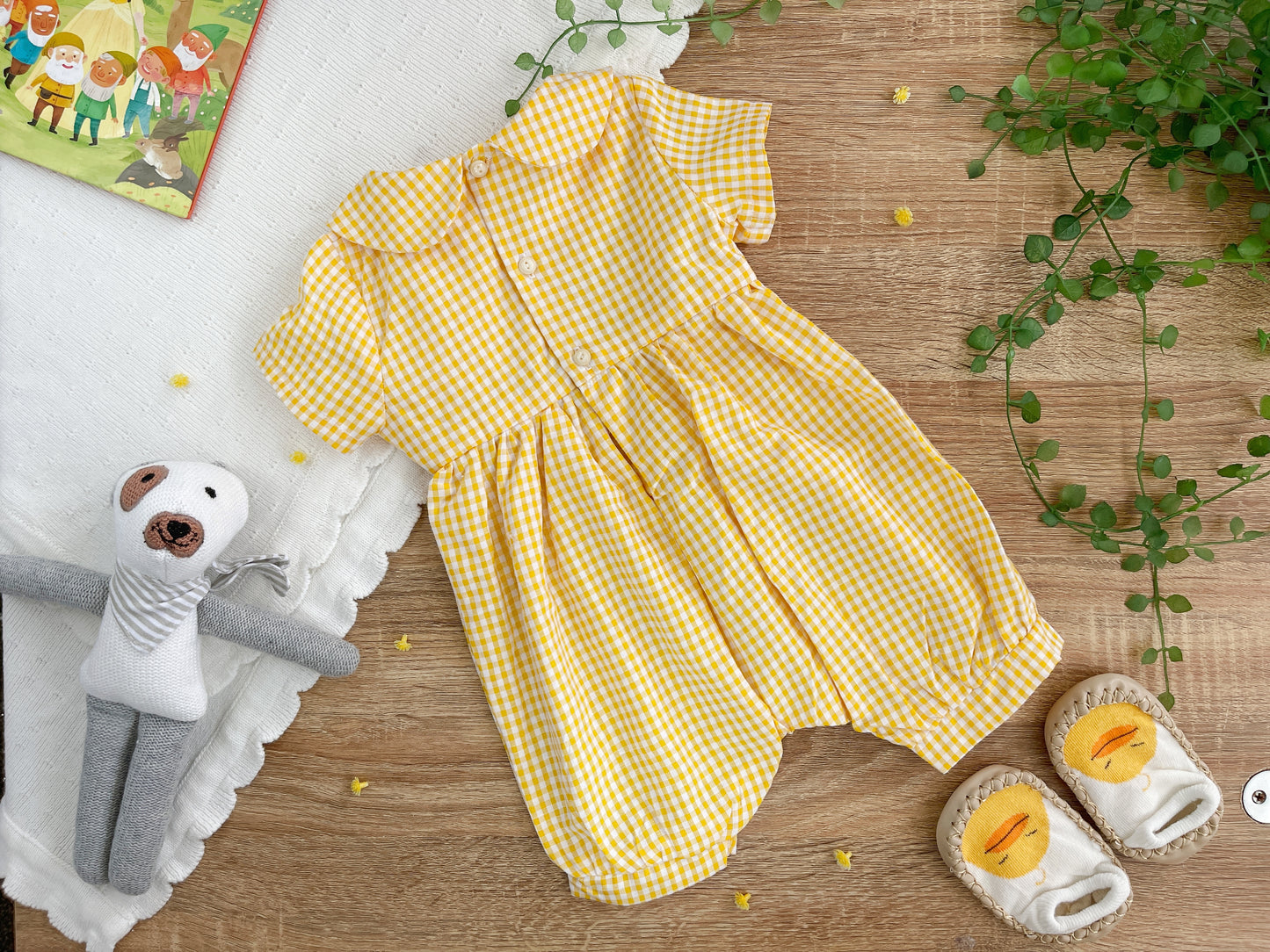 Unisex baby Cotton Smocked Romper