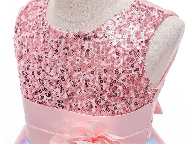 Kids Rainbow party dress