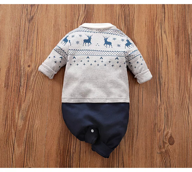 Christmas Baby Boy outfit Jumpsuit 100% Cotton