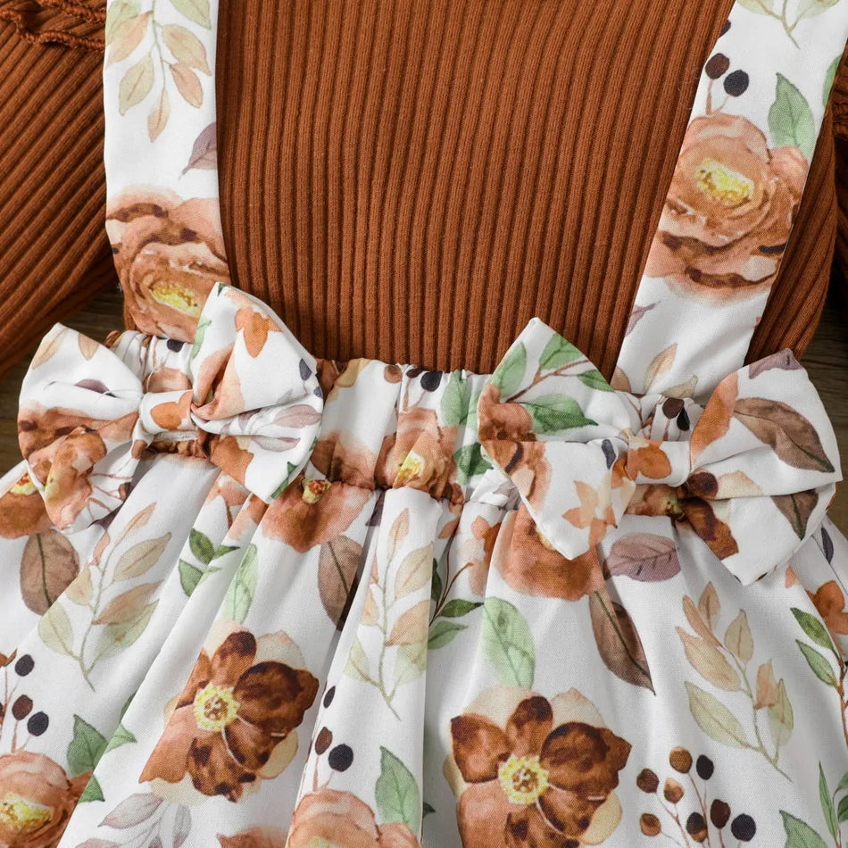 Baby Girl Cotton Romper Floral Design