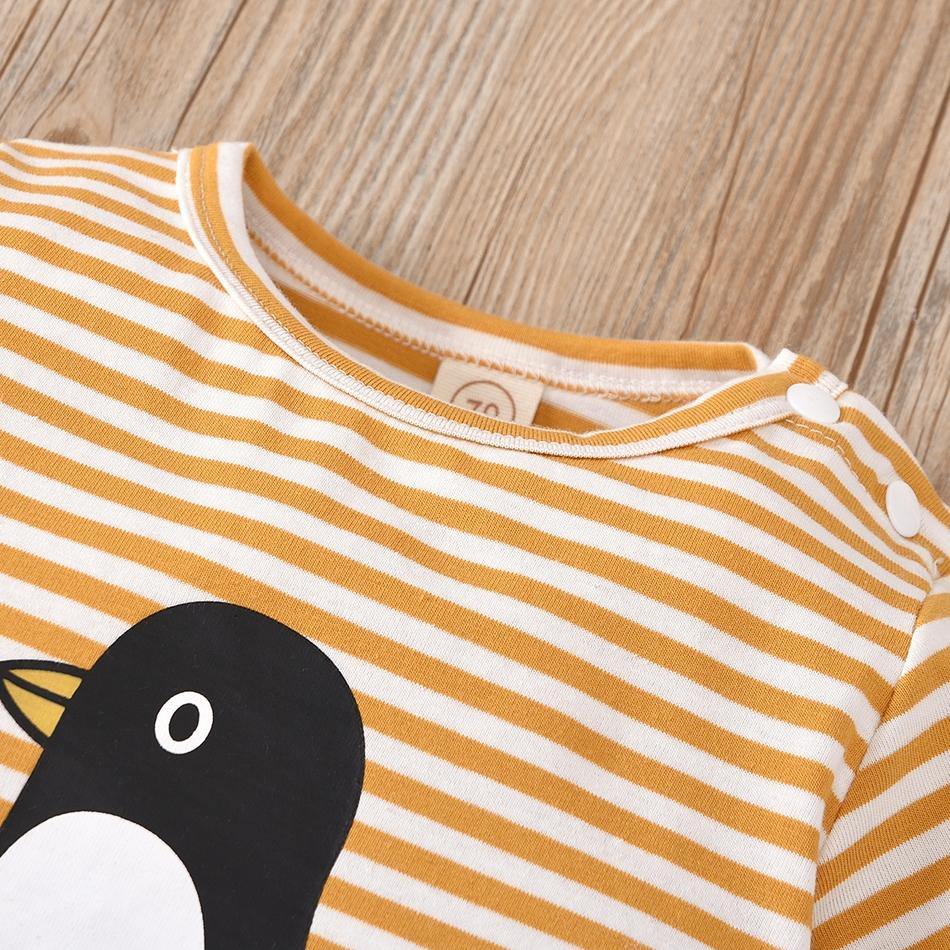 Baby Cotton Penguin Striped Jumpsuit NZ - Yara clothing nz