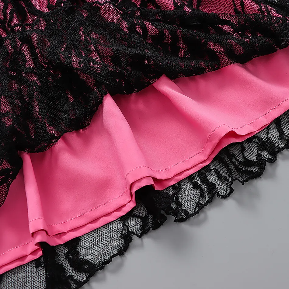 Toddler Girl Lace Mesh Costume Party Strap Dress