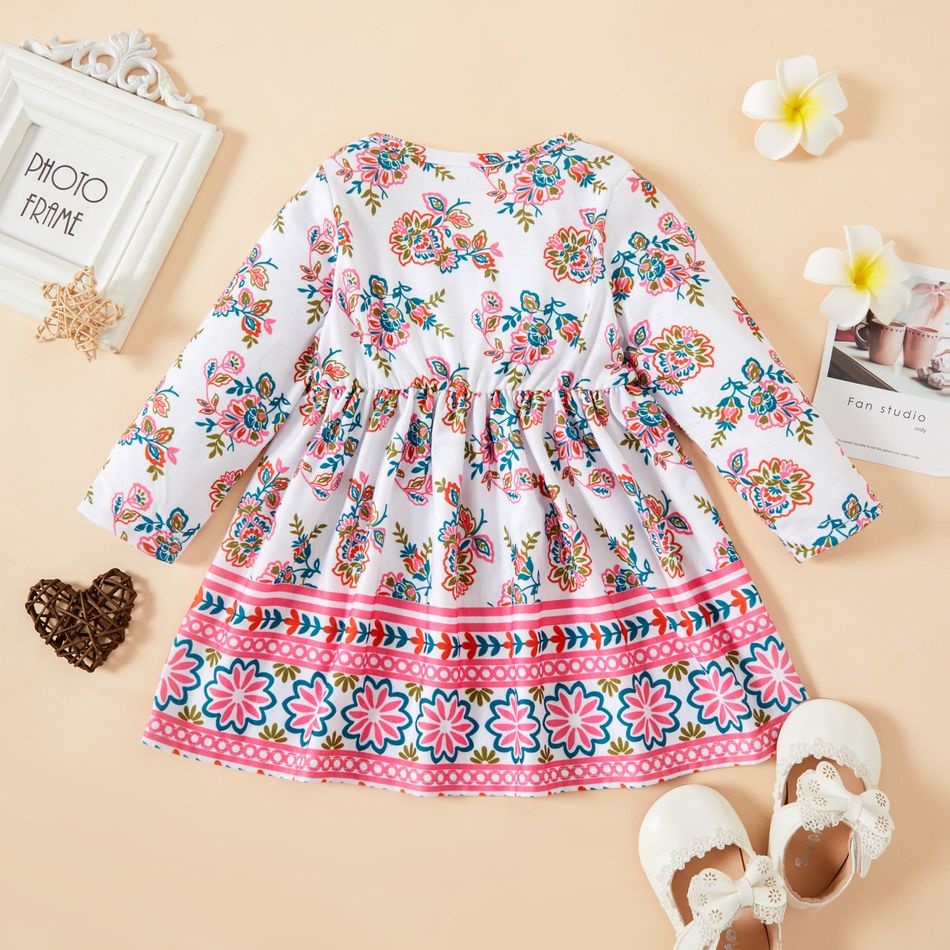 Baby/Toddler Girl Floral Print Bowknot Dress