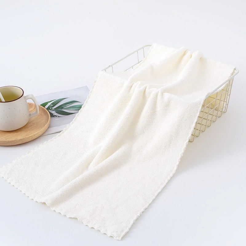 Solid High Absorbent Soft Towel Soft Coral Fleece Face Washcloths