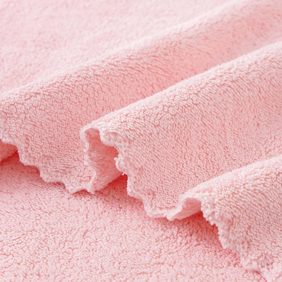 Solid High Absorbent Soft Towel Soft Coral Fleece Face Washcloths