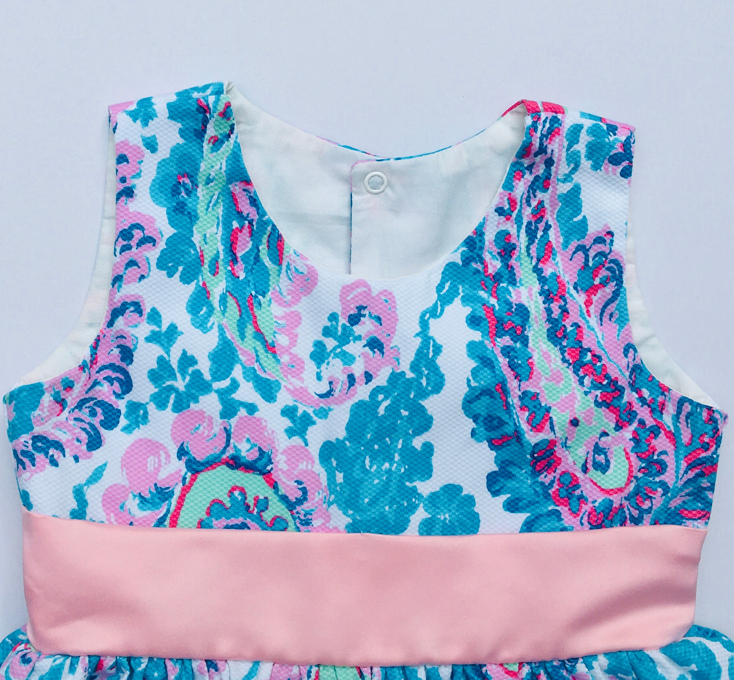 Blue Floral Print Toddler girl Dress