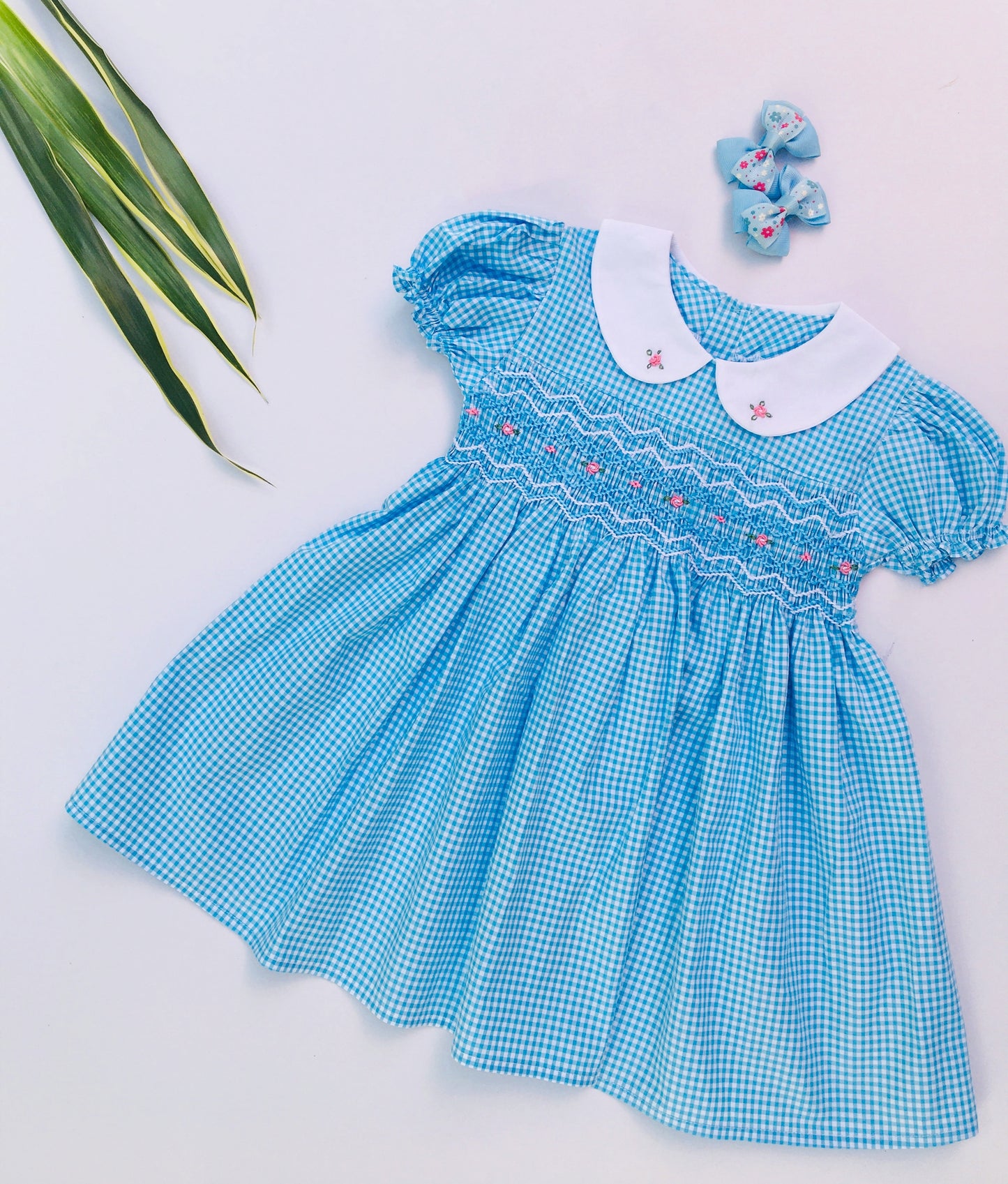 Light Blue Smocked dress