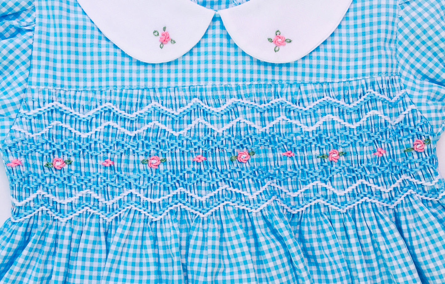 Light Blue Smocked dress