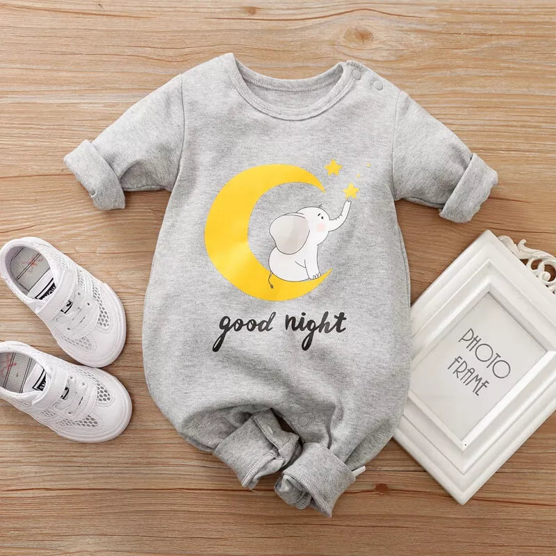 Baby Wondersuit Nz 100 % Cotton Moon Design