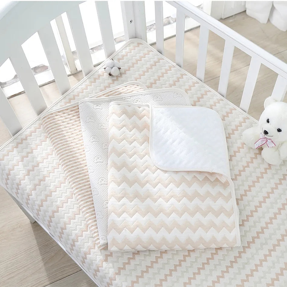 Waterproof Diaper Changing Pad, Washable Breathable Leak Proof Infant Mattress Pad