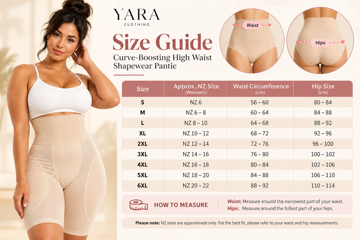 Padded Butt & Hip Enhancer Shapewear – High Waist Panty