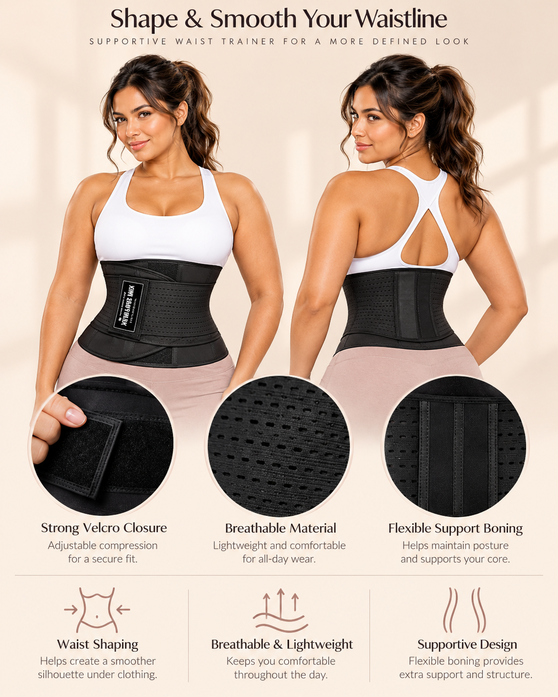 Adjustable Waist Trainer Belt