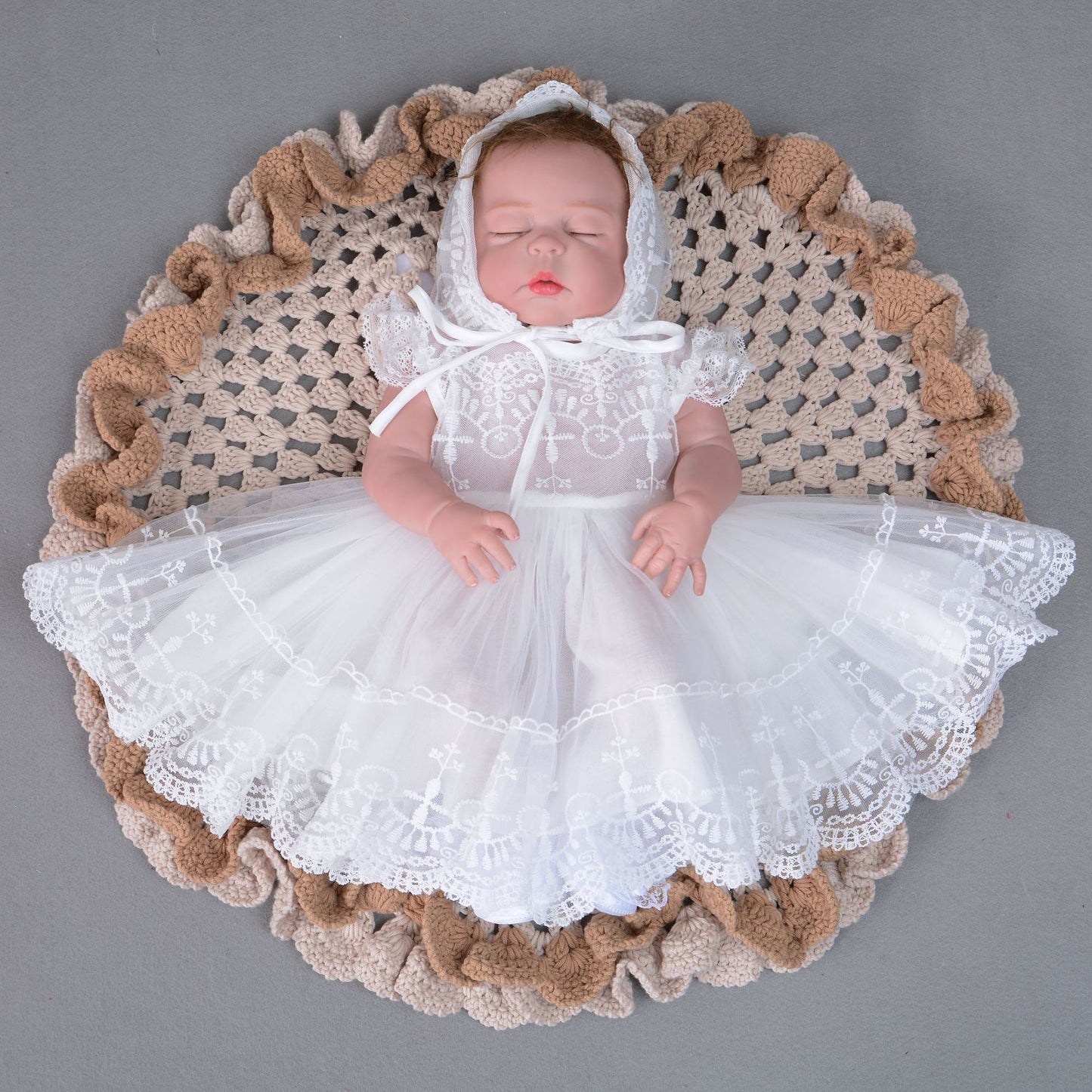 Baby Princess Party Dress and Hat Baptism dress