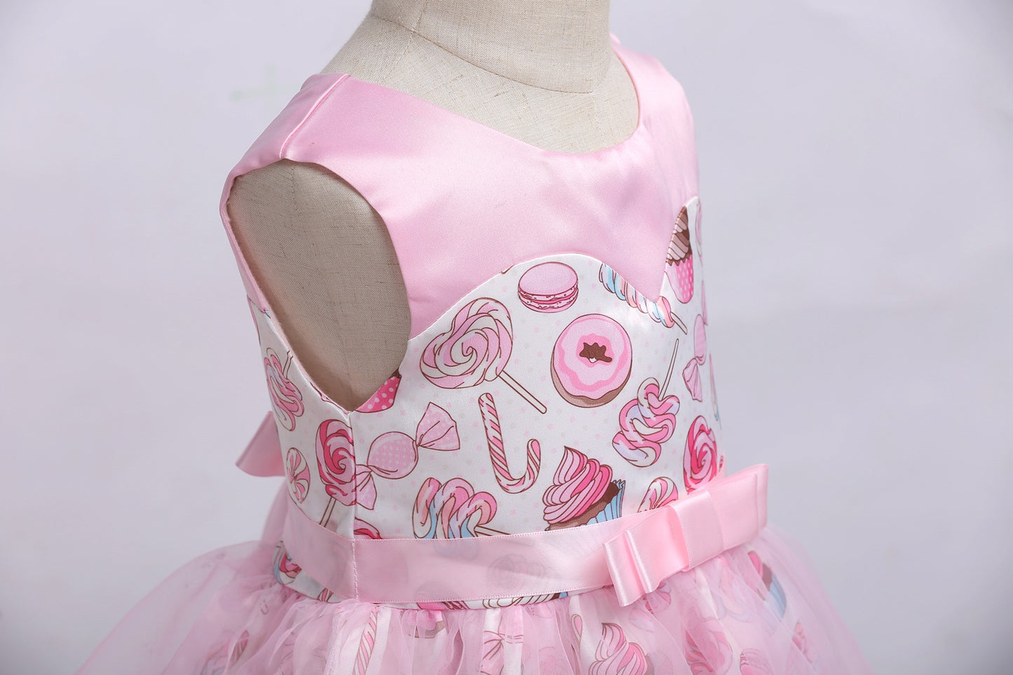 Pretty Toddler and Kid Girl Bowknot Decor Mesh Party Dress