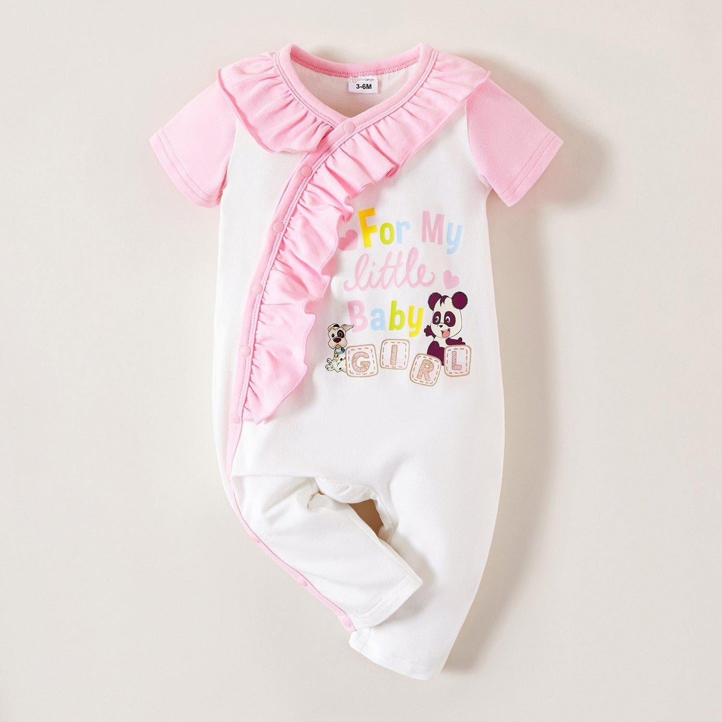 Baby Girl  Cotton Flounced One Piece NZ - Yara clothing nz