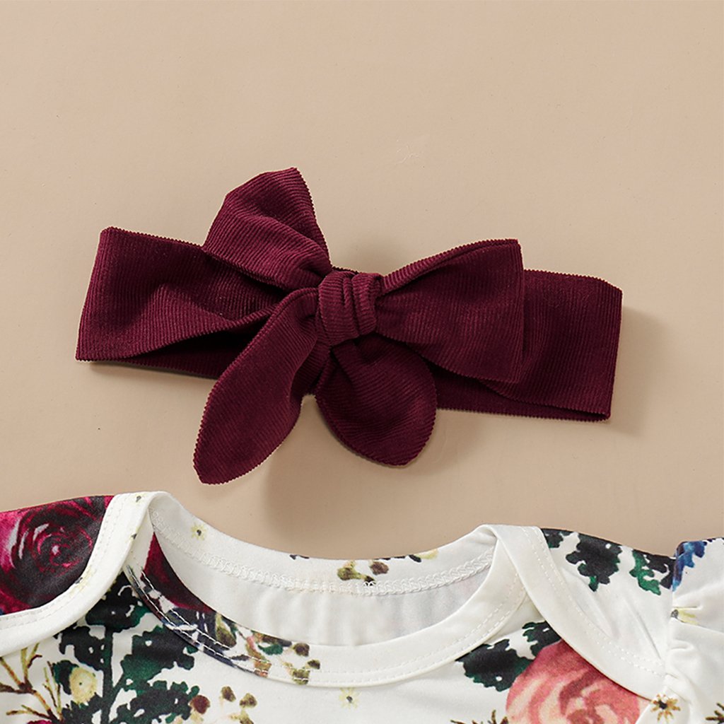 3-piece Baby / Toddler Girl Bodysuit, Suspender Skirt and Headband Set