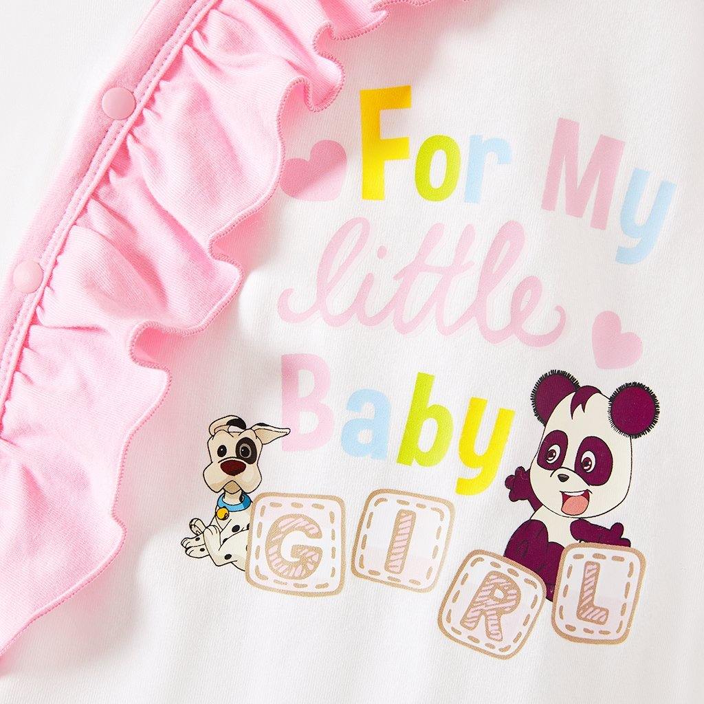 Baby Girl  Cotton Flounced One Piece NZ - Yara clothing nz