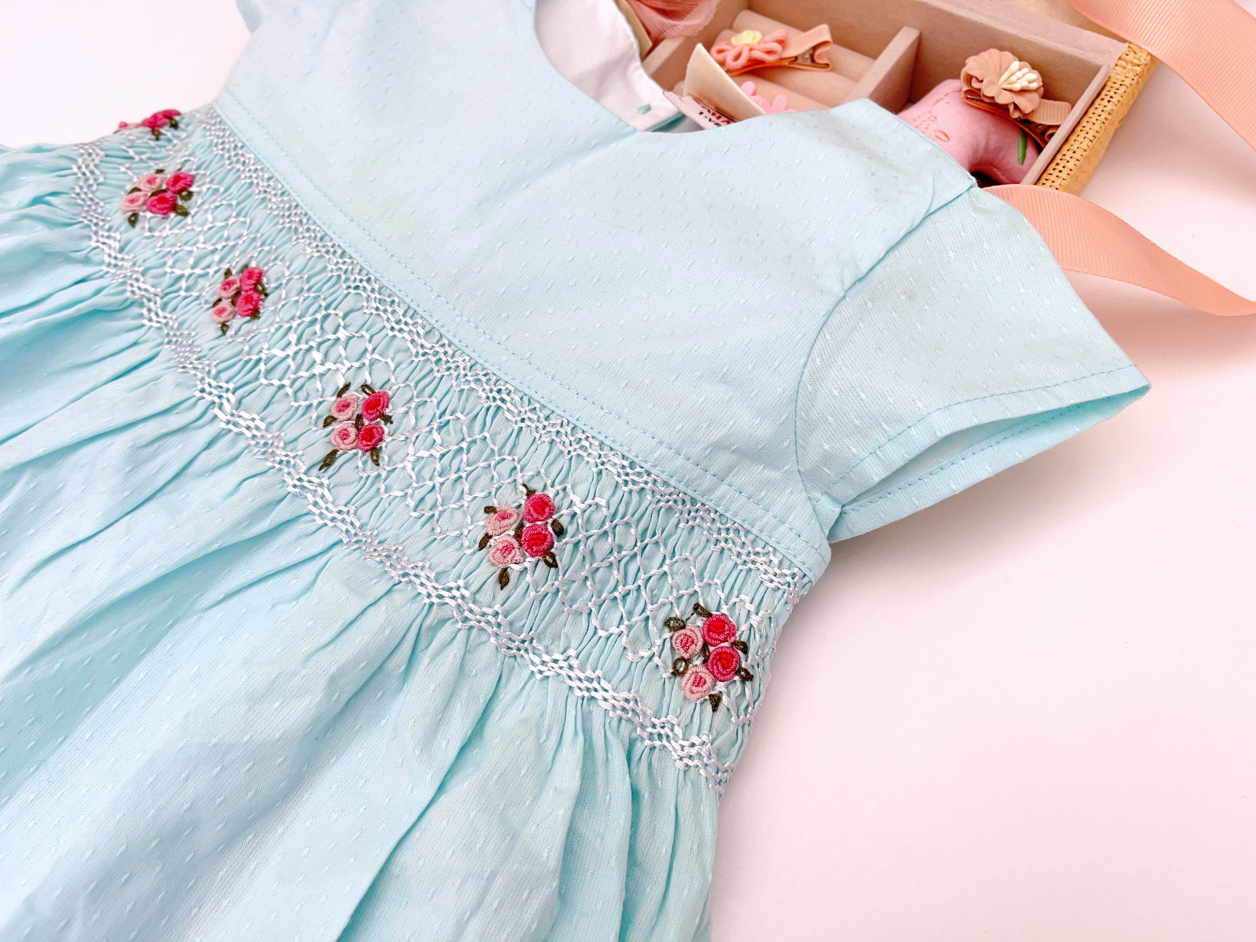 Baby frock cheap smocking designs