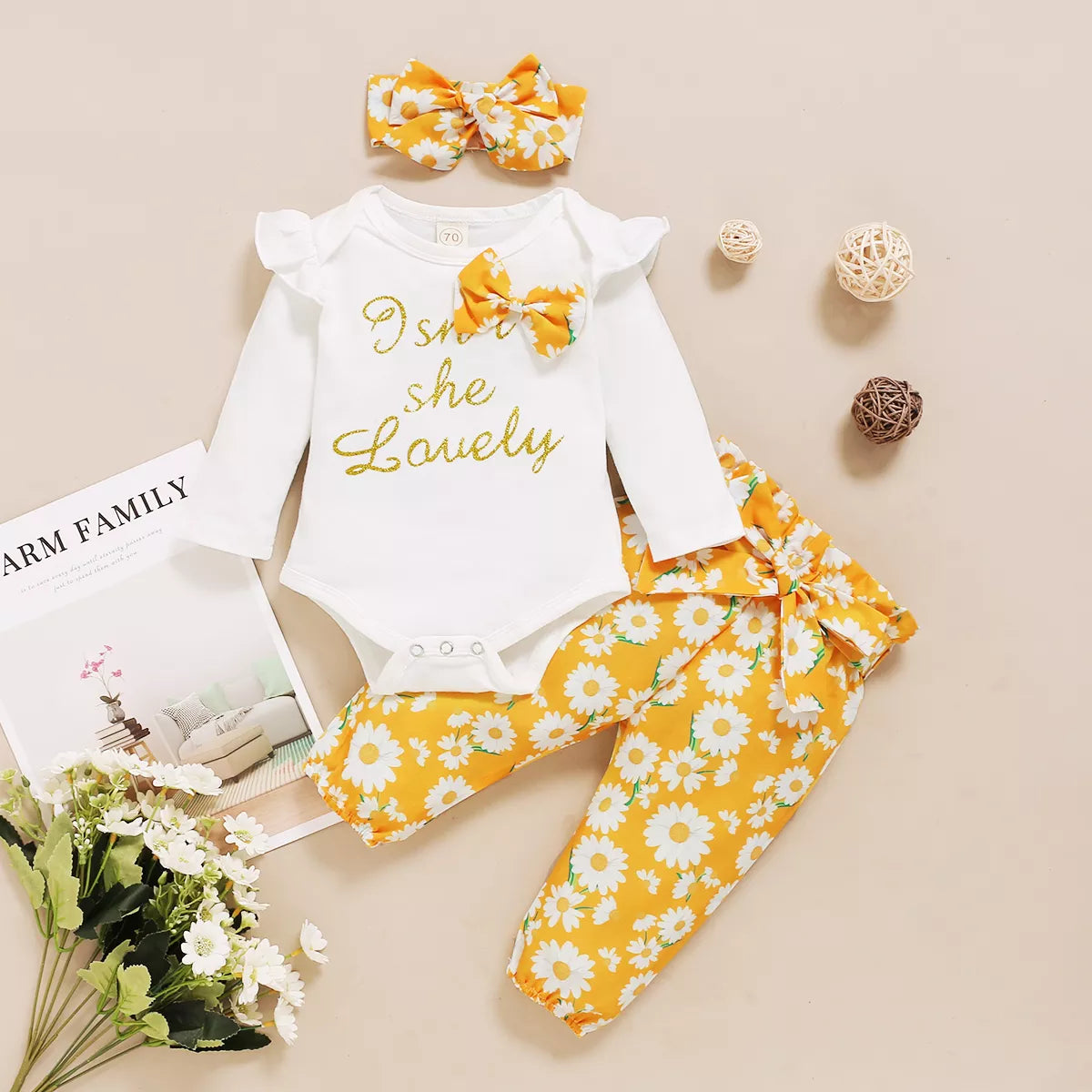 Baby Girl Casual Floral Sets