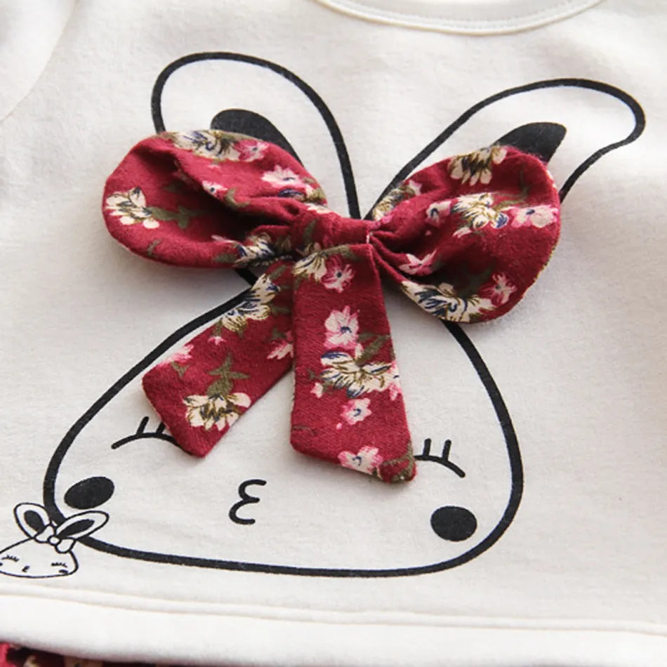 Baby / Toddler Bunny Print Floral Dresses