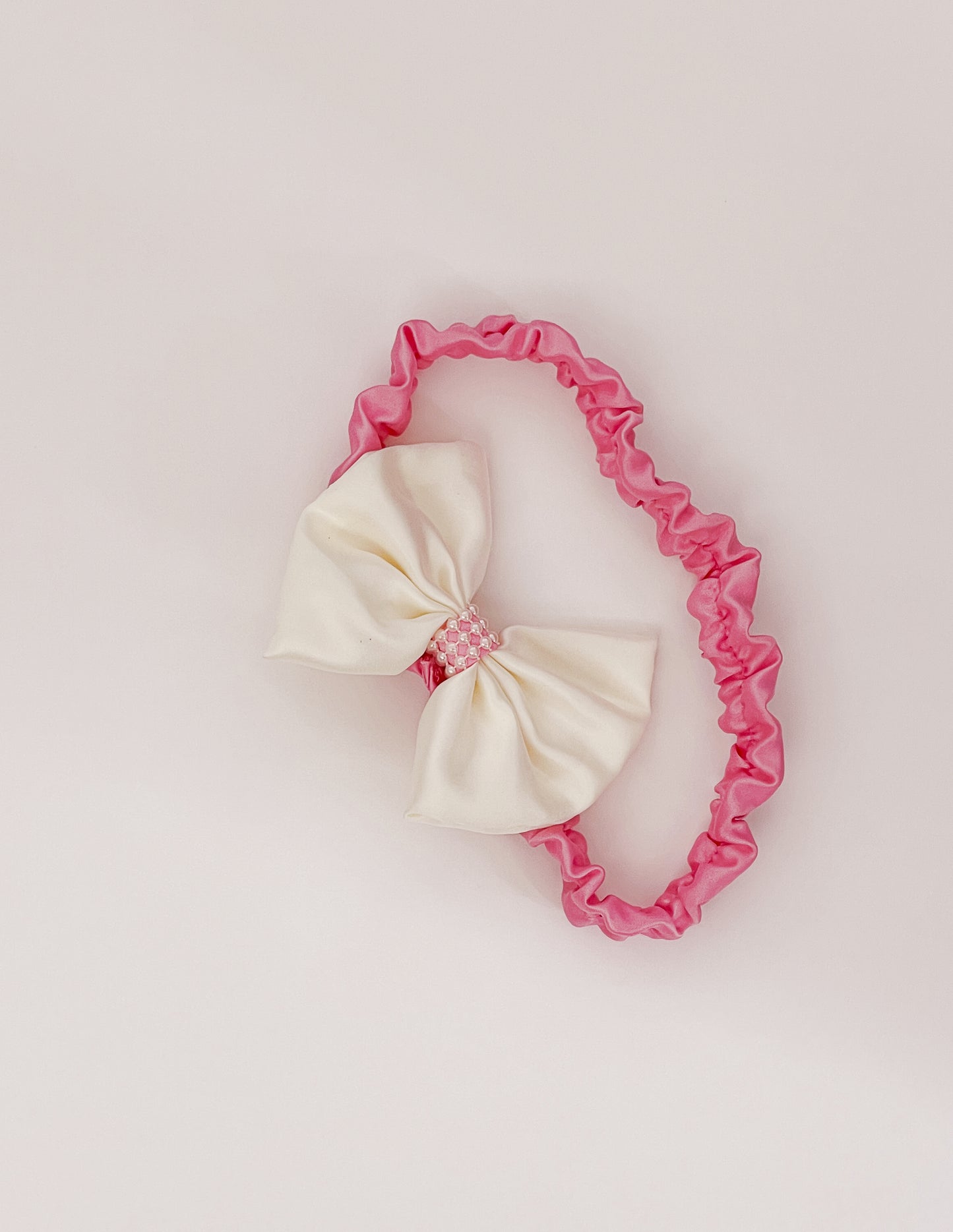 Kids Girls Pink Rose Bowknot Sleeveless Party Dress and Hairband