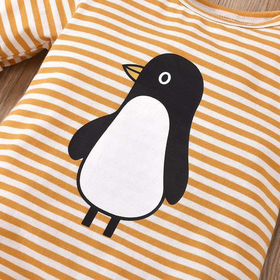 Baby Cotton Penguin Striped Jumpsuit NZ - Yara clothing nz