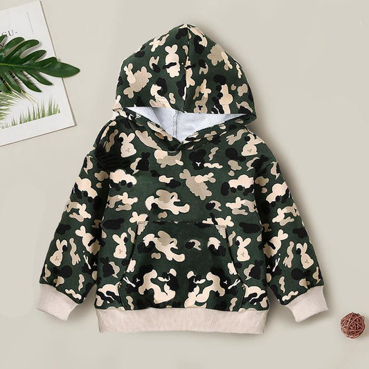 100% Cotton Kids Camouflage Hooded Sweatshirt NZ - Yara clothing nz
