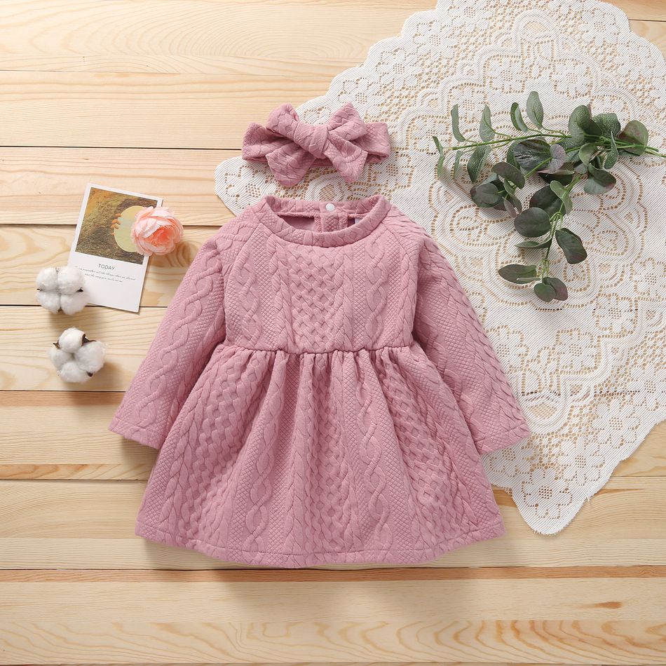 Baby girl Solid Jacquard dress NZ
