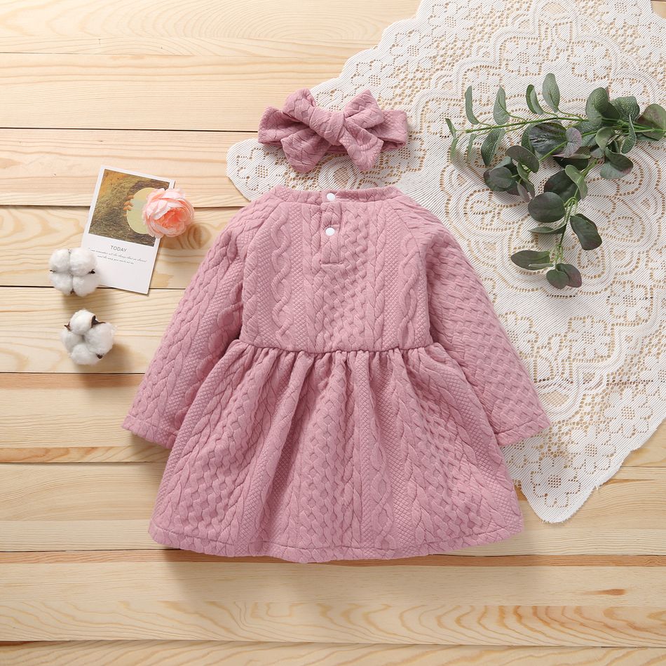 Baby girl Solid Jacquard dress NZ