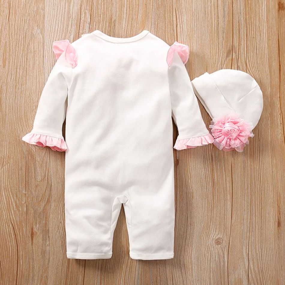 Baby girl 100% Cotton Jumpsuit and Hat
