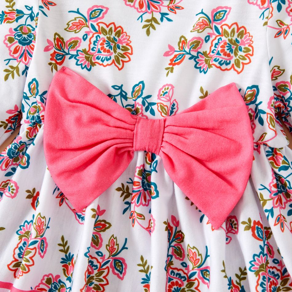 Baby/Toddler Girl  Floral Print Bowknot Dress