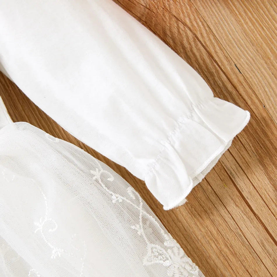 Baby Girl Princess Party/Baptism Floral Embroidered Dress and Hat