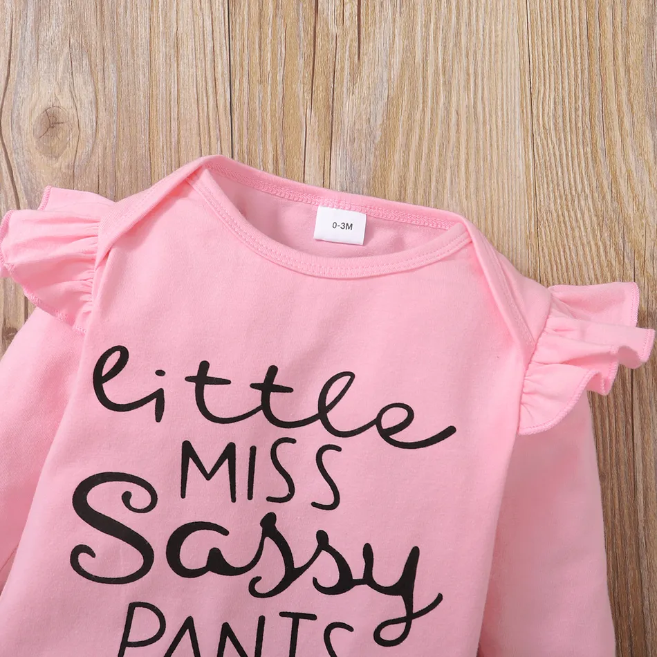 3pcs Baby Cotton Romper and Floral Print Trousers Set