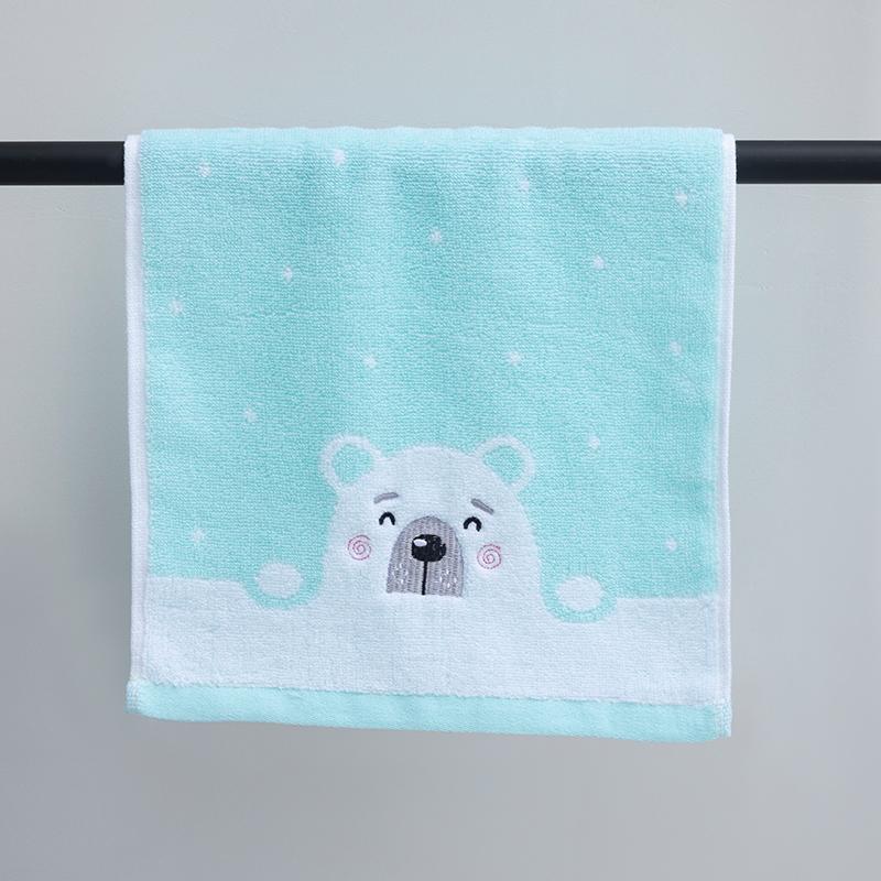100% Cotton Polar Bear Cartoon kids Face Towel