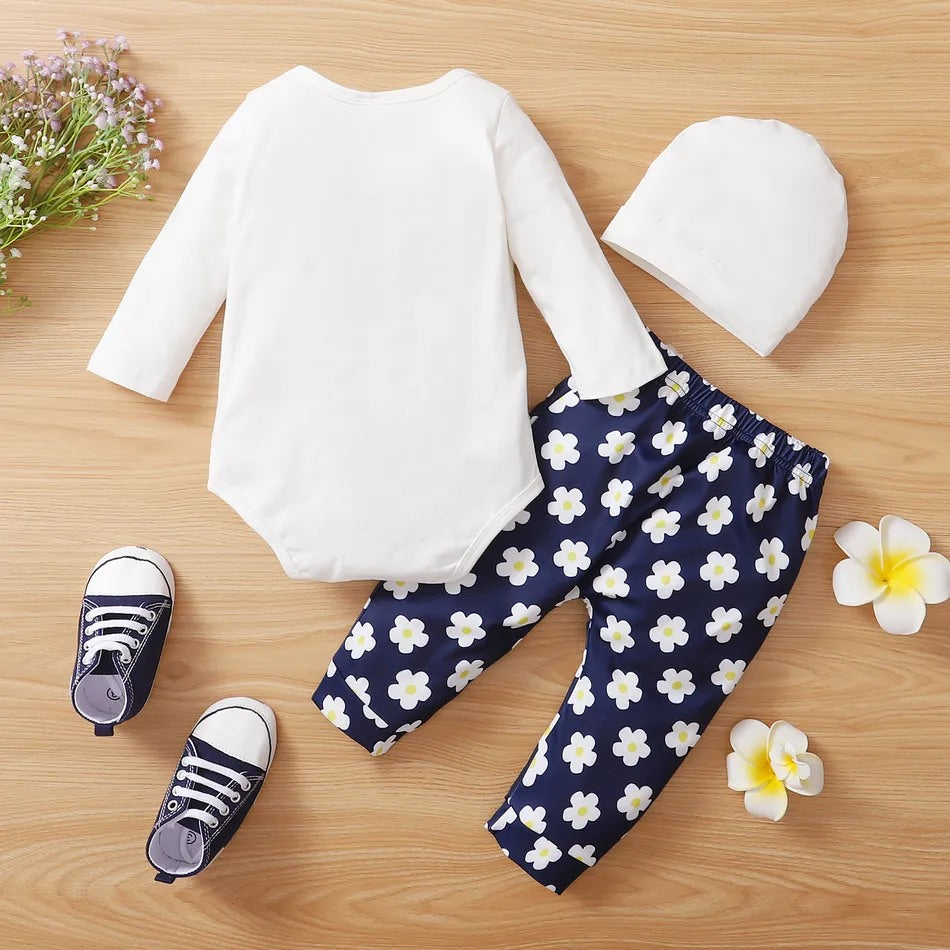 3pcs Baby Girl Cotton Baby's Sets