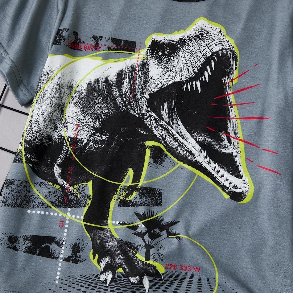 Trendy Kid Boy Dinosaur Animal Print Casual Set NZ - Yara clothing nz
