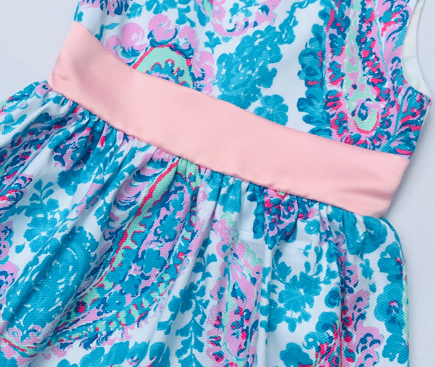 Blue Floral Print Toddler girl Dress