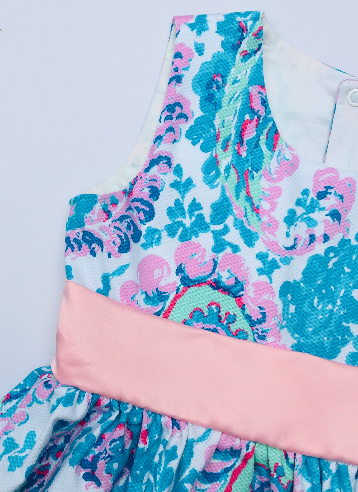 Blue Floral Print Toddler girl Dress