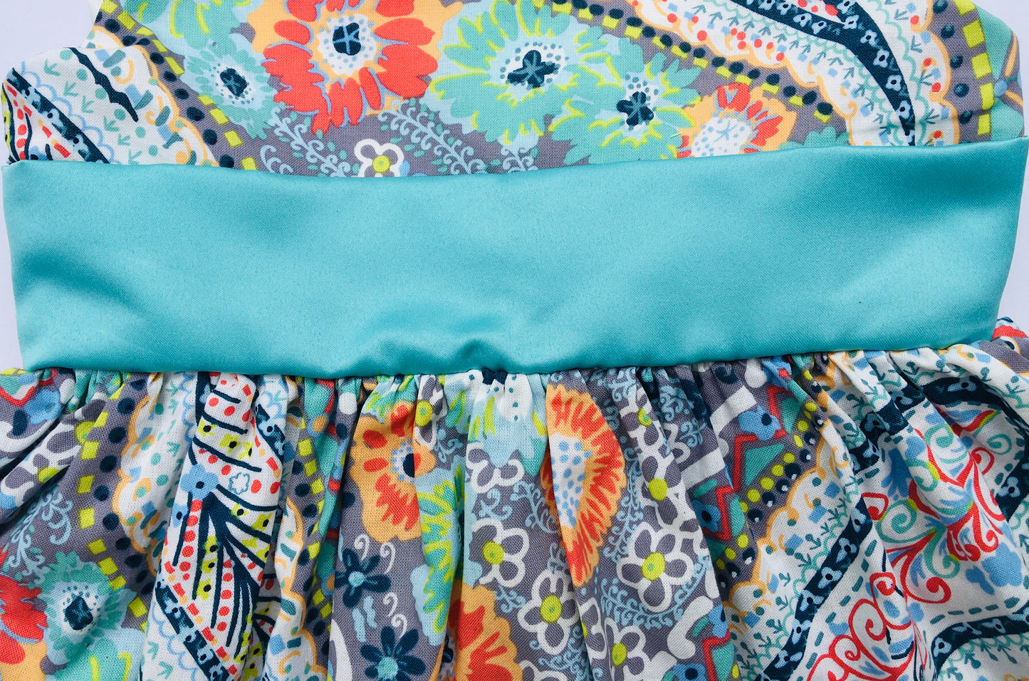 Green Floral Print Toddler girl Dress