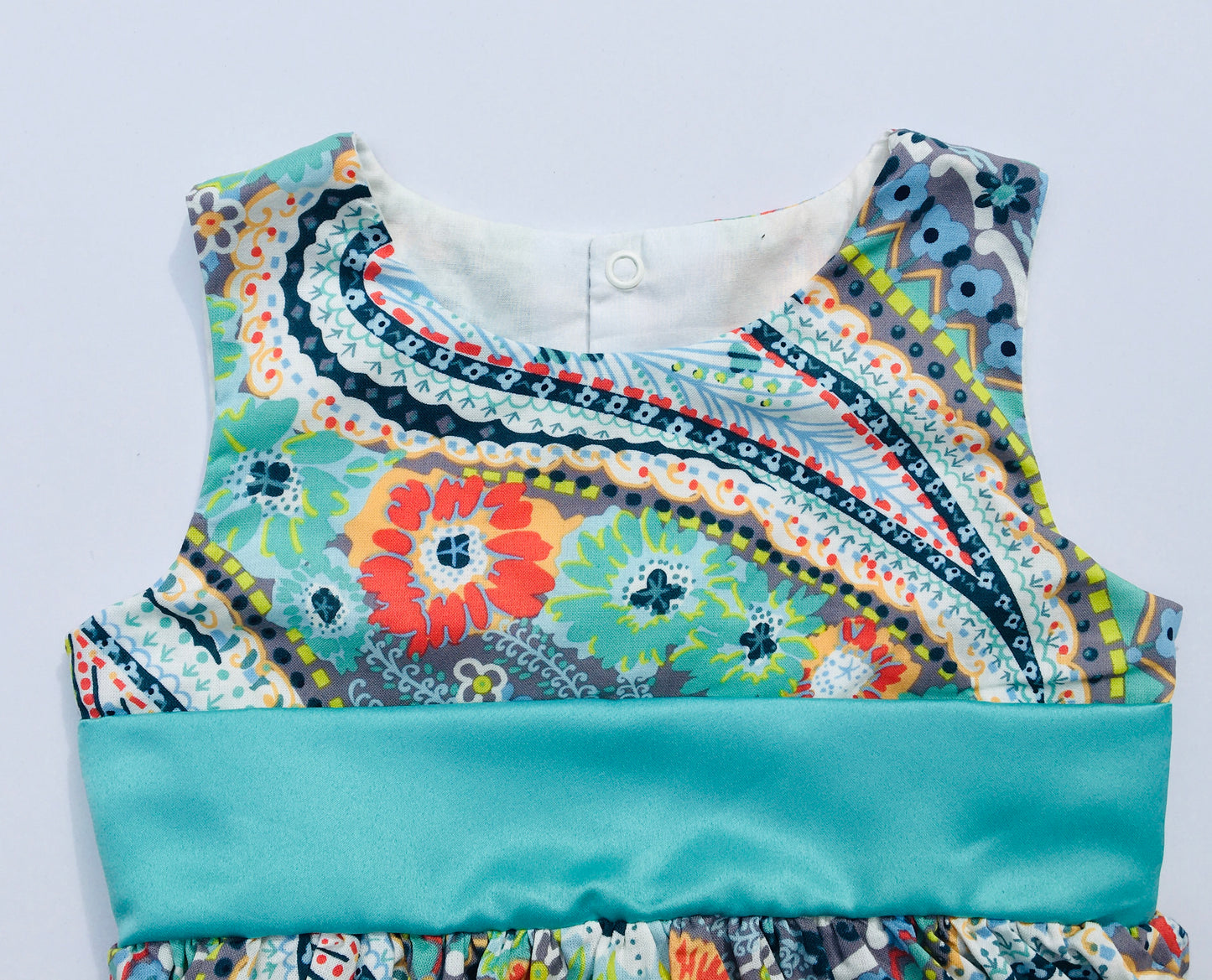 Green Floral Print Toddler girl Dress