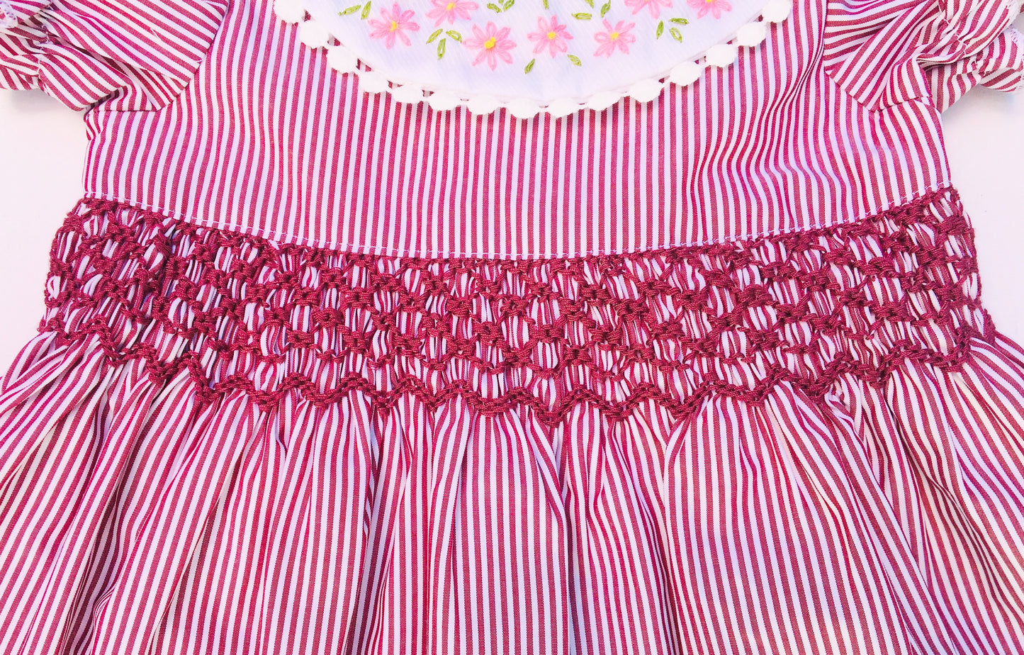 Light Maroon Smocked dress for Baby/Toddler