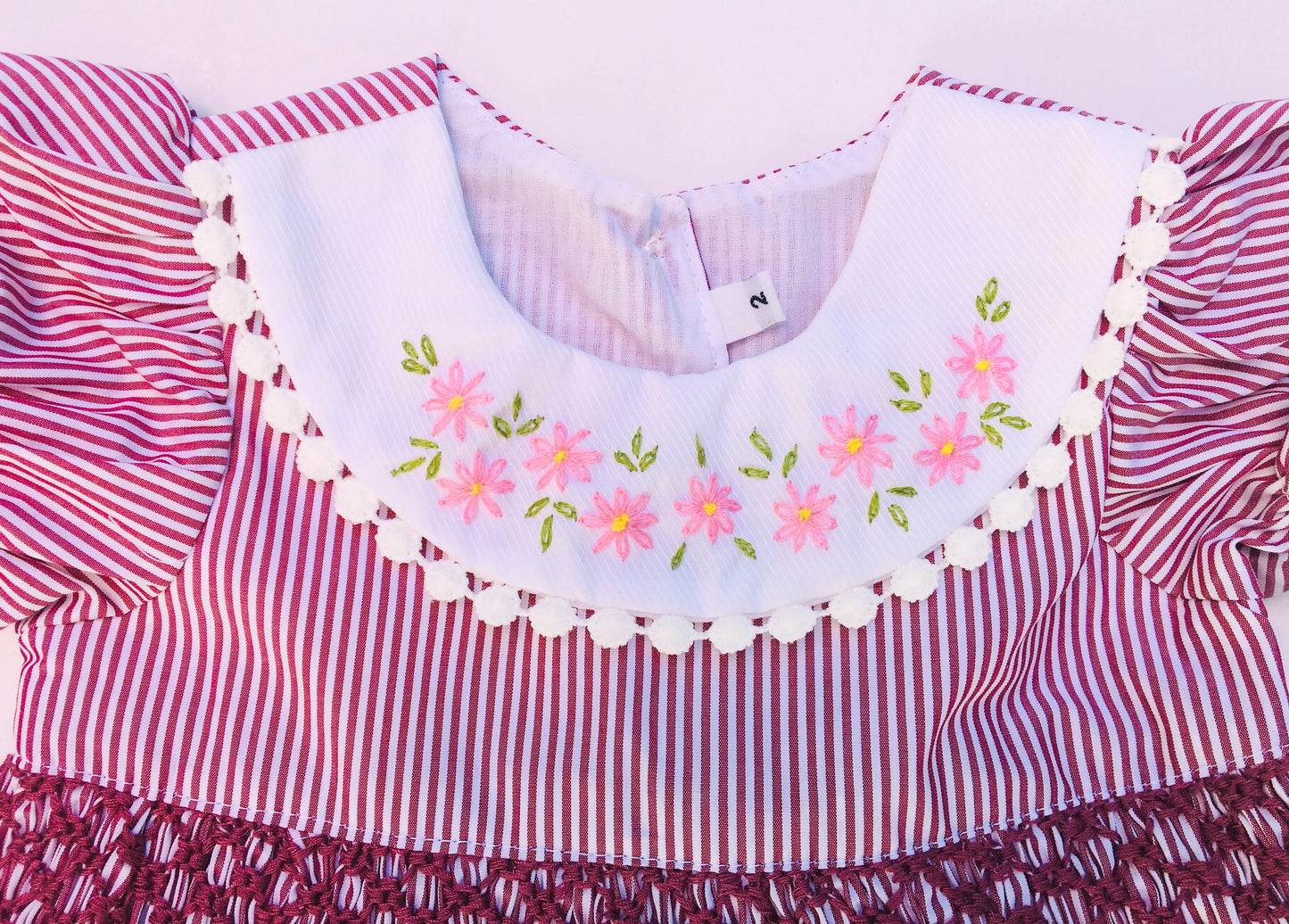 Light Maroon Smocked dress for Baby/Toddler