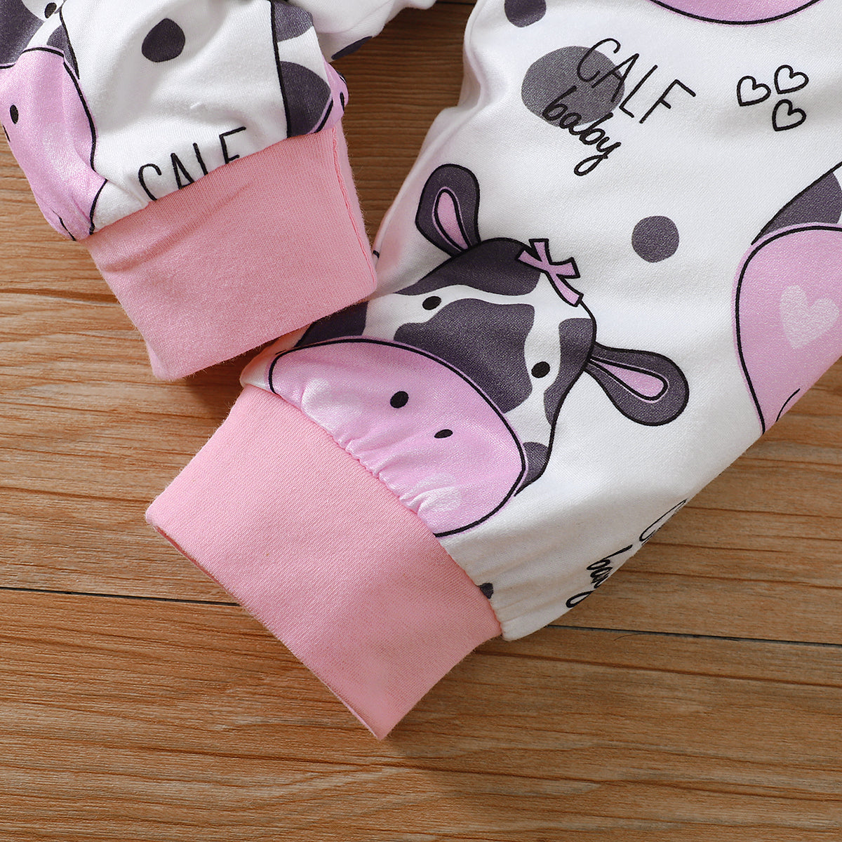 3pcs Baby Calf Print Romper Set and head band