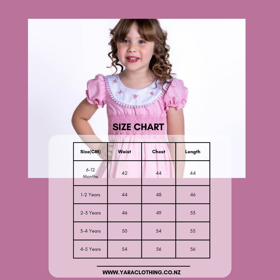 Size Chart for Women & Children | Viniodress