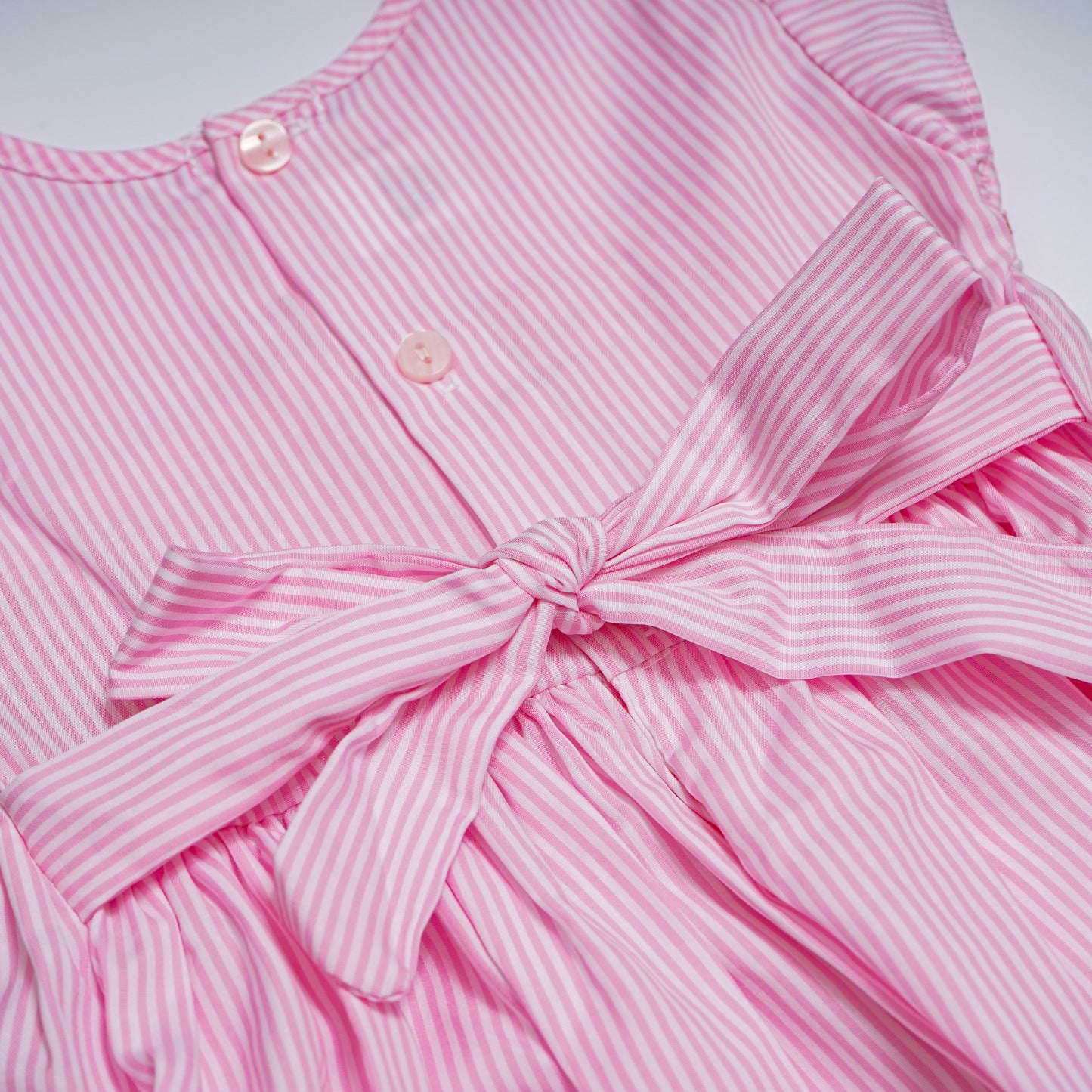 Pink Flutter sleeve Smocked Dresses for Girls