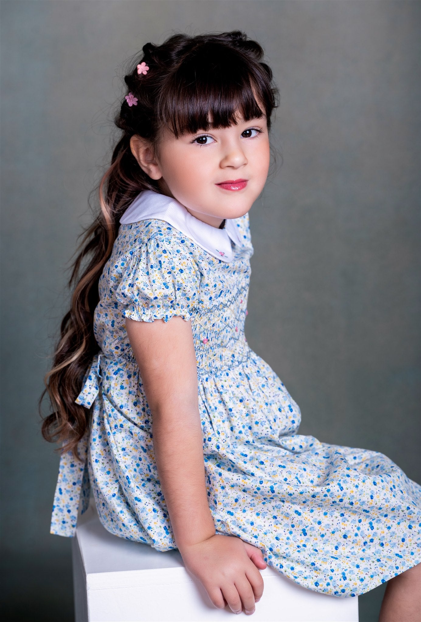 Girls Smocked Dress Flora