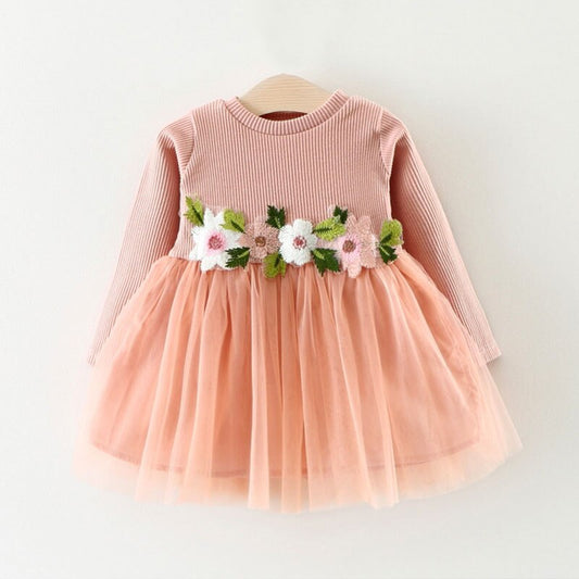 Girls Smocked Dress Flora – Yara clothing nz