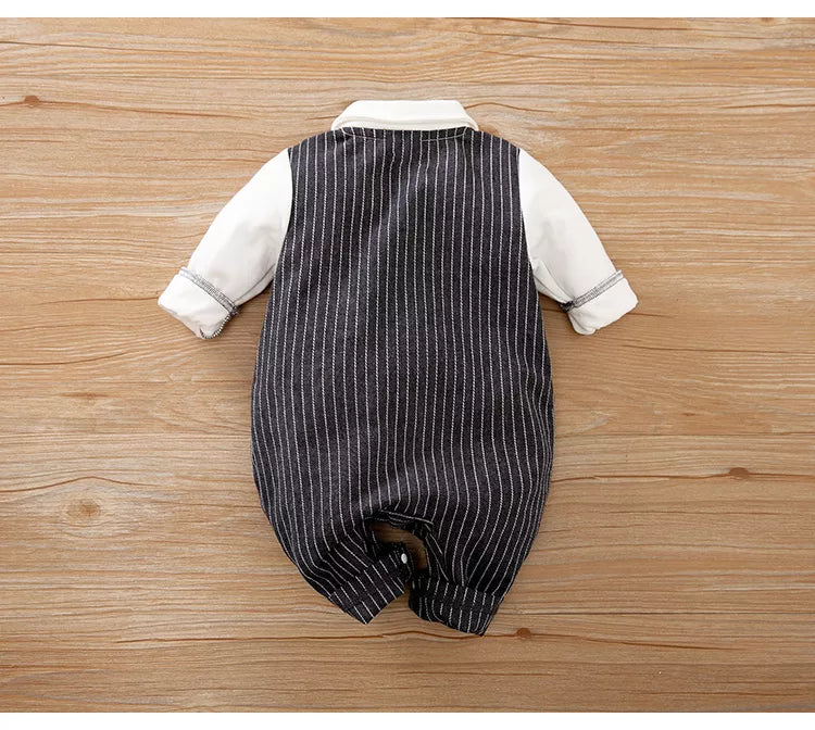 Baby Boy Formal  100% Cotton Romper Suit